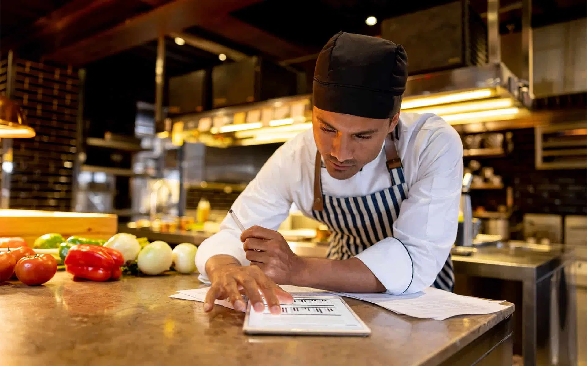chef working on healthy meal