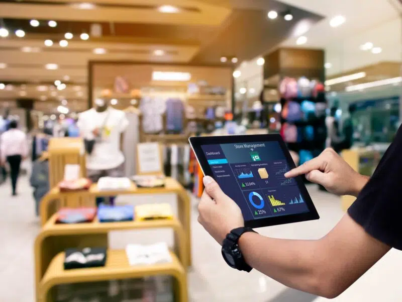 managing store inventory on a tablet
